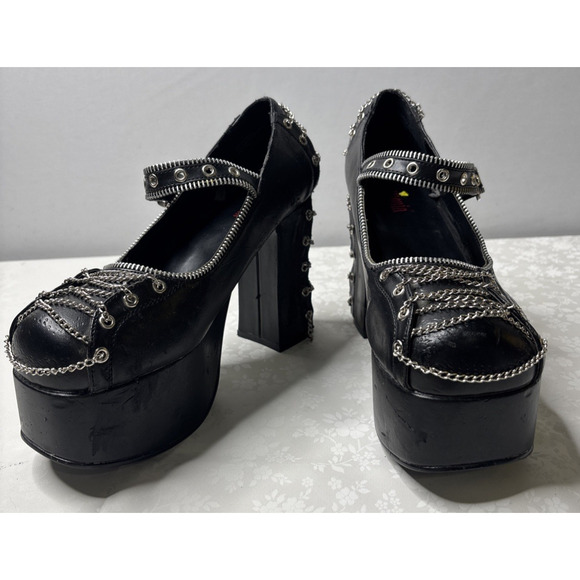 Demonia Shoes - Demonia Woman’s Charade Black Platform 9